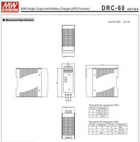 Gambar UPS lengkap PSU 40W 24V 60W 100W 12V DC Meanwell DRC 40 60 100 - 40W 24V dari Listrik DC undefined 3 Tokopedia