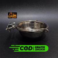 Gambar Tempat Pakan Stainless Steel Slip On Burung Parrot Kucing Anjing Kelinci Ayam Anti Tumpah - 18 cm dari Glodok Burung Bandung undefined 2 Tokopedia