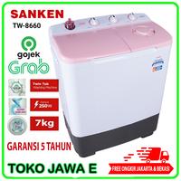 Gambar MESIN CUCI 2 TABUNG SANKEN TW8663 Kapasitas 7-8KG - GARANSI 5 THN - 8KG/8663BLUE dari TOKO JAWA ELECTRIK undefined 1 Tokopedia