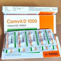 Gambar COMVIT Vitamin D3 1000 IU 1 strip 10 tablet dari Happy Belanja. undefined 1 Tokopedia