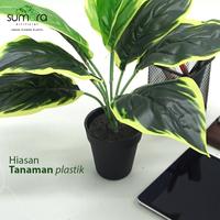 Gambar Sumara Artificial Plaintain Lily – Tanaman Hias Sintetis dengan Pot dari Toko Rumput Sumara undefined 5 Tokopedia