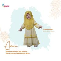 Gambar Gamis bayi baju muslim anak perempuan balita set hijab usia 6-18 bln - blue, xxs dari Ganish Gallery undefined 3 Tokopedia