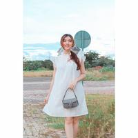 Gambar CASUAL DRESS WANITA MIRIAM KOREAN LACE TIED MIDI - Putih dari GUNADI_STORE undefined 4 Tokopedia