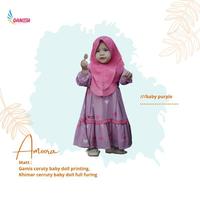 Gambar Gamis bayi baju muslim anak perempuan balita set hijab usia 6-18 bln - blue, xxs dari Ganish Gallery undefined 2 Tokopedia