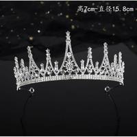 Gambar Eiffel Crown - Mahkota Baja Kristal Ratu Tiara Crown-Bridal Bridesmaid - Silver dari Stella crowns undefined 3 Tokopedia
