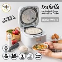 Gambar Honeybee Isabelle - Low Carbo & Sugar Digital Rice Cooker 3L/1.2L Nasi - Baby Pink dari Honeybee Indonesia undefined 1 Tokopedia