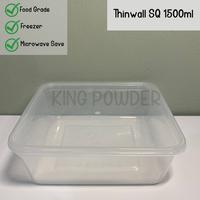 Gambar THINWALL SQUARE 1500 ML / KOTAK MAKAN / BOX PLASTIK THIN WALL 1 DUS dari King Powder ID undefined 4 Tokopedia