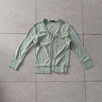 Gambar cardigan wanita warna hijau pastel muda berkancing satu lengan panjang dari regular786 undefined 1 Tokopedia
