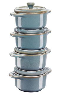 Gambar STAUB MINI Cocote Stoneware 10 CM Set 4 - White Truffel dari DankeDear undefined 3 Tokopedia