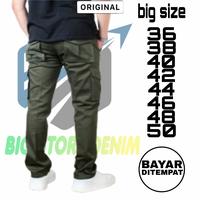 Gambar CELANA CARGO PRIA JUMBO BIG SIZE/CARGO PANJANG JUMBO/CARGO PANTS JUMBO - hijau army, 50 dari BIG STORE DENIM undefined 2 Tokopedia