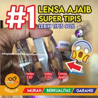 Gambar Lensa Ajaib Lensa Kacamata Minus Tinggi Ajaib Super Tipis Banget 90% - Ajaib Blueray, -12 sd -15 dari Kacamata Minus Net_NEW undefined 1 Tokopedia