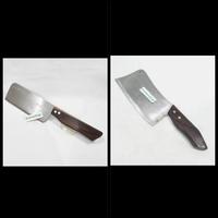 Gambar Pisau daging golok dapur kotak lebar gagang kayu murah ringan - lebar 8cm dari dramashop. undefined 2 Tokopedia