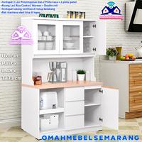 Gambar Lemari Dapur 3 Pintu KSC TULIP Kitchen Set Almari Rak Piring Gelas dari omahmebelsemarang undefined 3 Tokopedia