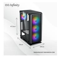 Gambar Casing INFINITY NEBULA V4 Tempered Glass - ATX, mATX Gaming Case dari EthanHunt undefined 1 Tokopedia