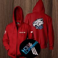 Gambar JAKET SWEATER ZIPPER HOODIE DEWASA PRIA WANITA FREEFIRE EVOS - Abu-abu, S dari HEY CLOTHING undefined 3 Tokopedia
