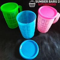 Gambar (6 Pcs) Gelas Es Pegangan Plastik Tinggi Dx - Warna Cerah dari adhimjunoh undefined 3 Tokopedia