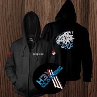 Gambar JAKET SWEATER ZIPPER HOODIE DEWASA PRIA WANITA FREEFIRE EVOS - Abu-abu, S dari HEY CLOTHING undefined 1 Tokopedia