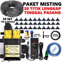 Gambar Paket Misting Kabut 30 titik nozzle sprayer pompa DC 12V Selang 50M dari deliandra undefined 1 Tokopedia
