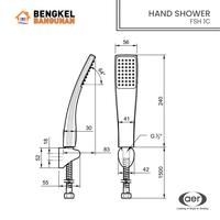 Gambar AER Shower Mandi / Hand Shower FSH 1C dari Bengkel Bangunan undefined 4 Tokopedia