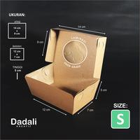 Gambar Lunch Box S Kotak Makan Paper Kraft Coklat Laminasi tebal 290gsm - S (REGULER) dari Dadali Kreatif undefined 4 Tokopedia