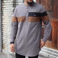 Gambar baju koko qurta pria lengan panjang original saviq linen premium - Abu-abu, M dari Nblashopbdg undefined 3 Tokopedia