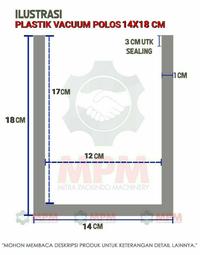 Gambar Plastik Vacuum POLOS 14x18 cm / Kemasan Vakum Makanan 14 x 18 cm KRT - 14x20cm KRT, Single Pack dari Mitra Packindo Machinery undefined 5 Tokopedia