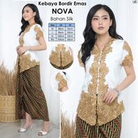 Gambar Atasan Kebaya Bordir Modern Nova Aneka Warna Mewah Elegan - Putih 3/4, M dari FengWing Store undefined 2 Tokopedia