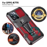 Gambar OPPO A77S Soft Hard Case Hybrid ROBOT Kickstand Standing Magnet Casing dari Baccessories undefined 1 Tokopedia