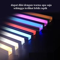 Gambar cover led strip rel Rumah lampu led strip alumunium HITAM 1M - hitam dari multi elektrik kenari undefined 4 Tokopedia