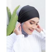 Gambar Adifa Bandana Hijab Jersey Karet Strech Anti Ketat | Inner Daleman - 01 - Hitam dari Dulale Official Mall undefined 3 Tokopedia