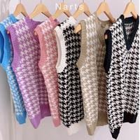 Gambar Jennie Vest knit / Houndstooth Vest Knit / Rompi Wanita korea / Rompi - Merah Muda dari FSYUME_SHOP undefined 4 Tokopedia