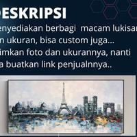 Gambar lukisan abstrack bunga modern gold dari keysa art painting undefined 4 Tokopedia