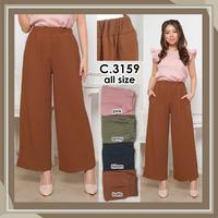 Gambar [RUMAH.CELANA] Celana Panjang Kulot Bahan Plisket Fashion Wanita 3159 - Army, All Size dari Rumah Celana Kita undefined 1 Tokopedia
