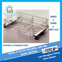 Gambar VITCO Bowl & Plate Drawer Pull Out/Laci Piring Slow Motion 900mm - STEEL CHROME dari Celeste IDN_NEW undefined 3 Tokopedia