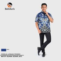 Gambar Batik Keris Kemeja Lengan Pendek Buana Sekar Jati - Hitam, 16.5 dari BATIK KERIS OFFICIAL undefined 1 Tokopedia