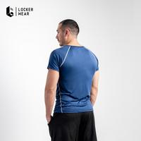 Gambar Baju Olahraga Lengan Pendek Short Sleeve Ketat Compression Shirt Pria - Biru Navy, L dari Lockerwear Sports Apparel undefined 3 Tokopedia