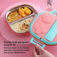 Gambar Kotak Makan Anak sekolah LUNCH BOX SET STAINLESS STEEL 304 - TS Green dari Metromama undefined 3 Tokopedia