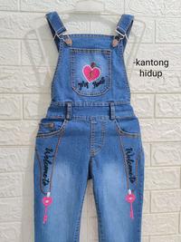 Gambar overall / wearpack /celana panjang kodok jeans biru mickey 3thn-12thn - 4th dari Kelmoshop undefined 5 Tokopedia