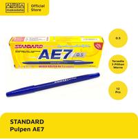 Gambar PULPEN STANDARD AE7 0.5 (1 PACK) - MERAH dari Toko Alat Tulis Makadata undefined 3 Tokopedia