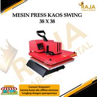 Gambar Mesin Press Kaos Swing 38x38 | High Pressure | Press DTF, Polyflex, Sublimasi, Swarovski Payet dari Raja Sablon Digital undefined 1 Tokopedia