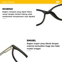 Gambar Kacamata Frame Cat Eye Desain Elegan Plastik TR90 Lentur Lensa Photocromic Blueray Glasses Anti Cahaya Biru Fashion Modis Gaya Korea Eyewear Pria Wanita IOOI 214212 - Black, Blueray Normal dari IOOI.kacamata undefined 2 Tokopedia
