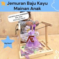 Gambar Jemuran Baju Kayu Mainan anak Jemuran Practical Life - Tanpa Baju dari A Education undefined 2 Tokopedia