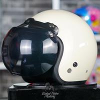 Gambar HELM BOGO DEWASA DAG RETRO 02 SOLID ORIGINAL PREMIUM STANDART SNI - Gunmet Glossy, Helm Saja dari BAKUL HELM MALANG undefined 3 Tokopedia