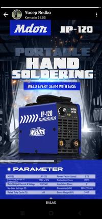 Gambar MDON Travo Las MMA 120A - Mesin Las IGBT Tech Inverter 450Watt dari MM Teknik Nusantara undefined 1 Tokopedia