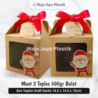 Gambar Kardus Box Dus Kue Natal Spesial Christmas Toples 500gr / Box Santa - Merah 14,5x14,5 dari Toko Maju Jaya Plastik_NEW undefined 2 Tokopedia