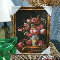 Gambar Lukisan Dinding Klasik Bunga PEONY FLOWER CLASSIC Kaca SIAP GANTUNG -B dari ASRI ASRI undefined 1 Tokopedia