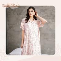 Gambar GREET NIGHT WEAR Daster Kerah Tencel Full Kancing TC-019 DK dari Twinklecollection undefined 5 Tokopedia