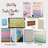 Gambar Laci Lemari Susun 2 Triple Flip Club (6 Pintu) - Hijau dari Mebel Plastik Makassar undefined 4 Tokopedia