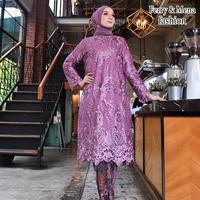 Gambar Setelan Kebaya Tunik Brukat Jumbo XXXL Ld 130 Panjang Muslimah Modern - Cokelat, Atasan Saja dari Hiyon Kebaya undefined 5 Tokopedia