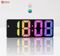 Gambar JD-09 Jam Digital LED Warna Rainbow / Jam Alarm Design Simple & Elegan - Rainbow Soft dari Solusi Berkah Store undefined 4 Tokopedia